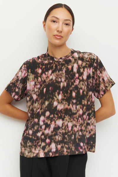JULIETTE HOGAN FANCY T SILK FLROAL PINK TOP
