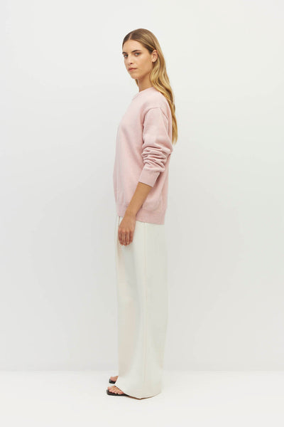 JULIETTE HOGAN COTTON SWEATSHIRT COTTON KNIT SWEATER PINK