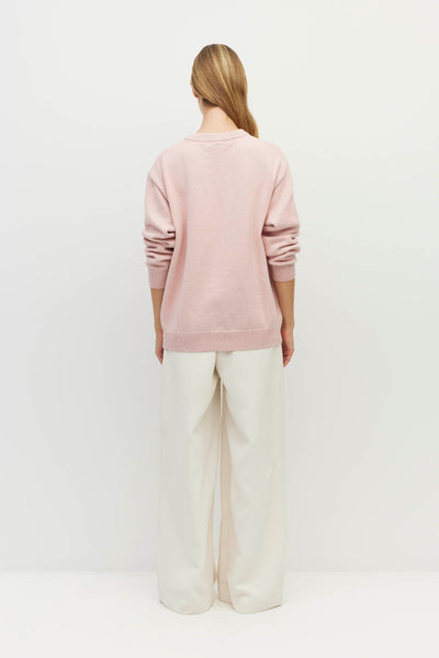 JULIETTE HOGAN COTTON SWEATSHIRT COTTON KNIT SWEATER PINK
