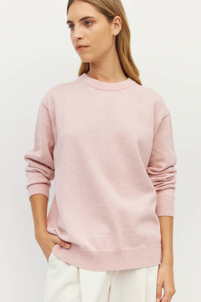 JULIETTE HOGAN COTTON SWEATSHIRT COTTON KNIT SWEATER PINK