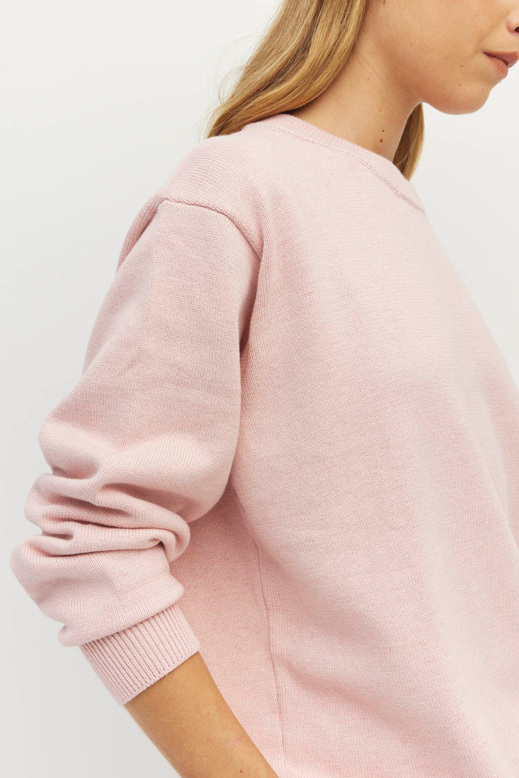 JULIETTE HOGAN COTTON SWEATSHIRT COTTON KNIT SWEATER PINK