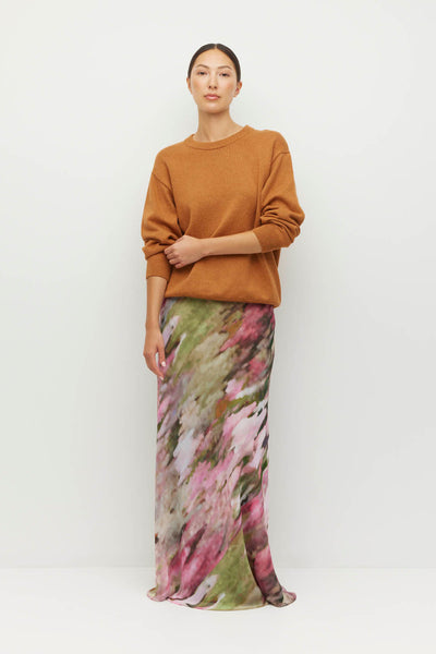 JULIETTE HOGAN ARIELLE SKIRT POLYESTER MAXI BIAS CUT SKIRT PINK