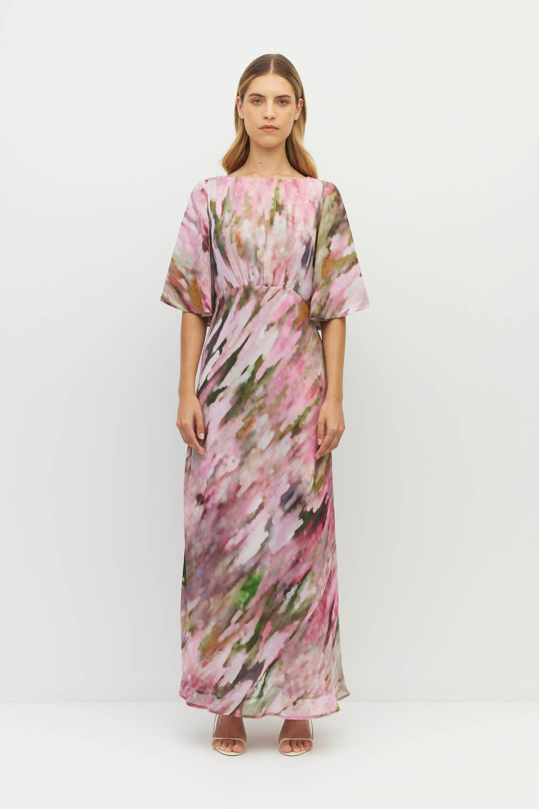 JULIETTE HOGAN DAHLIA DRESS POLYESTER MAXI PINK DRESS