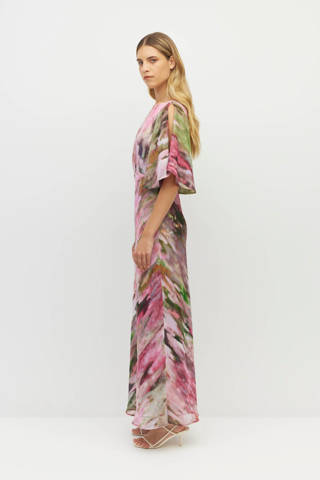 JULIETTE HOGAN DAHLIA DRESS POLYESTER MAXI PINK DRESS