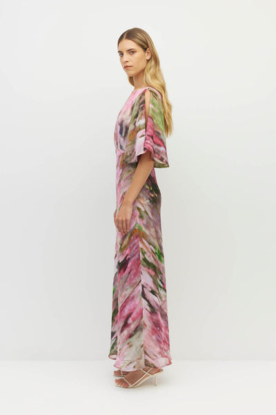 JULIETTE HOGAN DAHLIA DRESS POLYESTER MAXI PINK DRESS
