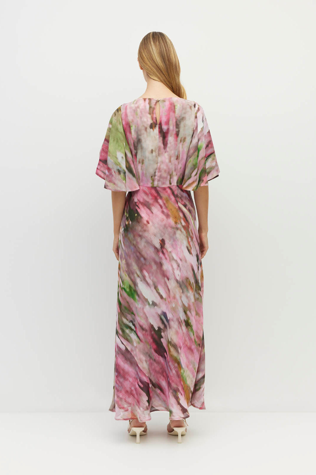 JULIETTE HOGAN DAHLIA DRESS POLYESTER MAXI PINK DRESS