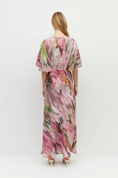 JULIETTE HOGAN DAHLIA DRESS POLYESTER MAXI PINK DRESS
