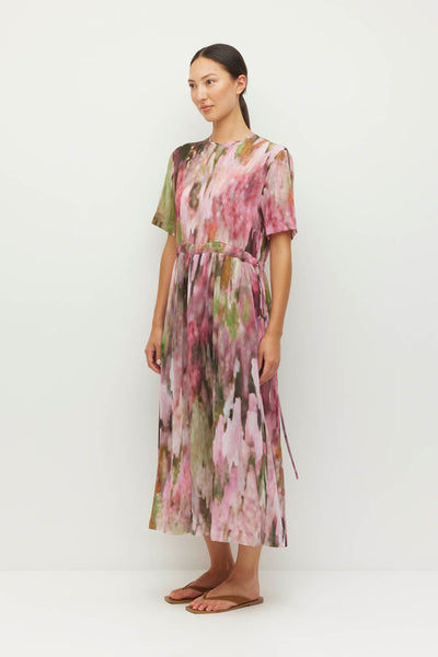 JULIETTE HOGAN DIMA TUNIC POLYESTER PINK MIDI DRESS