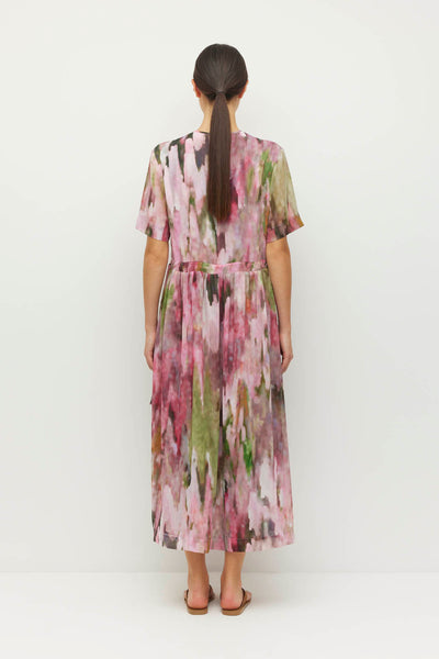 JULIETTE HOGAN DIMA TUNIC POLYESTER PINK MIDI DRESS